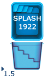 Бассейн San Juan Splash 1.9x2.2, гл. 1.5 м, цвет 3D Iridium,белый и голубой
