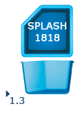 Бассейн San Juan Splash 1.8x1.8, гл. 1.3 м,цвет 3D Iridium,белый и голубой