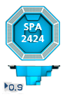 Бассейн San Juan Spa 2.4х2.4, гл. 0.9 м, цвет 3D Iridium,белый и голубой
