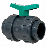 Кран ПВХ шаровый D50