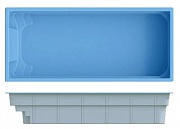 Композитный бассейн Laguna 9 PREMIUM размер 9x3.5х1.55м цвет Голубой/Серый фото